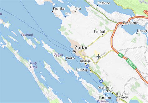 Mapa Michelin Zadar Plano Zadar Viamichelin