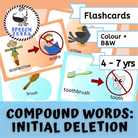 Stimulate Phonological Deletion With These Compound Word Flash Cards