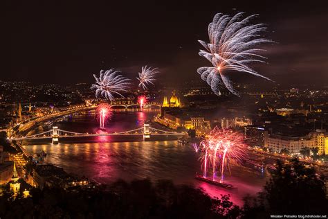 Budapest Fireworks On River Danube Miroslav Petrasko Budapest