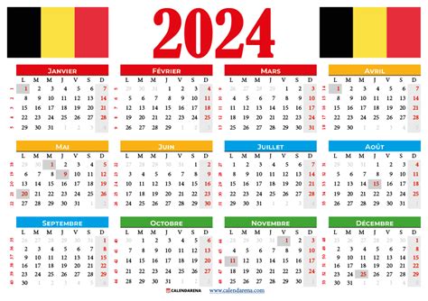 Calendrier Belgique Imprimer Gratuitement