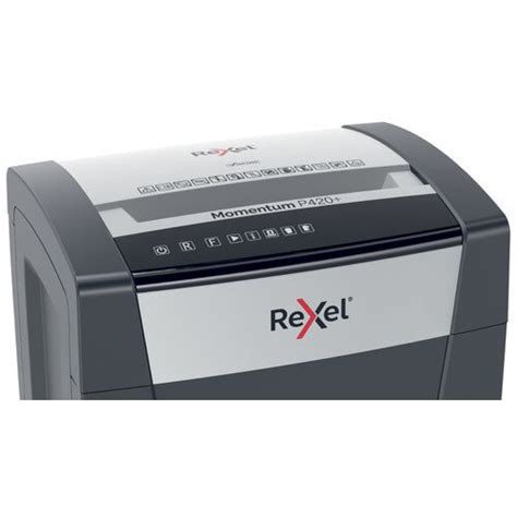 Rexel Momentum P Plus Micro Cross Cut Shredder L Capacity Bin