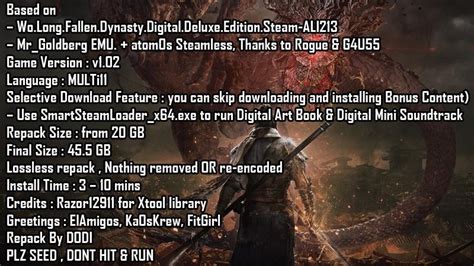 Wo Long Fallen Dynasty Digital Deluxe Edition Steam V102 All