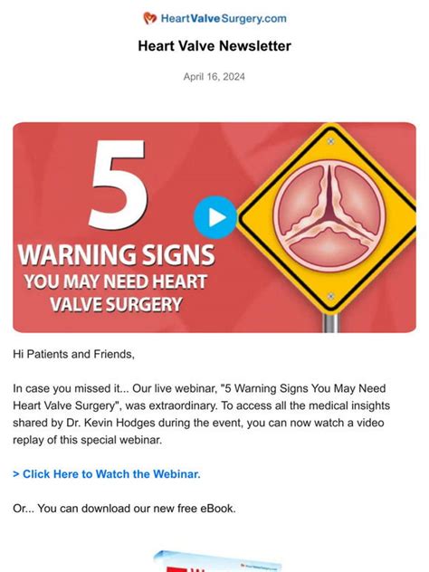 Patient S Guide To Heart Valve Surgery Unique Ebook 5 Warning Signs