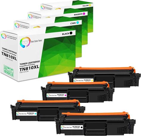 Brother Genuine TN810XL Ultra-High-Yield Color Laser Toner — Complete 4-Color CMYK Set, Standard Yield (GOV-TAA) (TN810-CMYK-SET-STD-GOV-TAA)