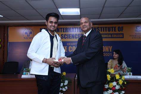 White Coat Ceremony Was Organised By Niims For Mbbs Students Of Batch