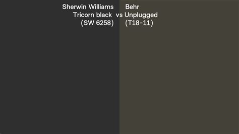 Sherwin Williams Tricorn Black Sw Vs Behr Unplugged T