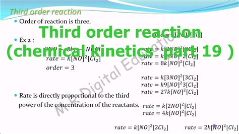 Third Order Reaction And Its Meaning Chemical Kinetics Part 19 For