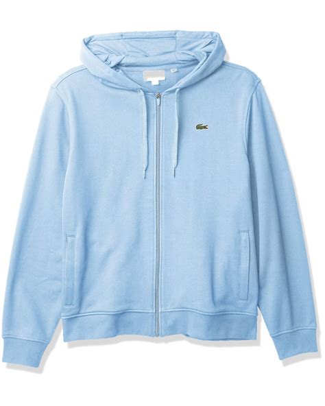 Lacoste Full Zip Fleece In Blue For Men Lyst