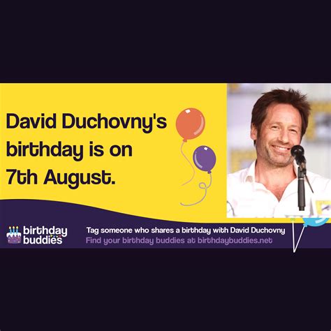 David Duchovny's birthday is 7th August 1960