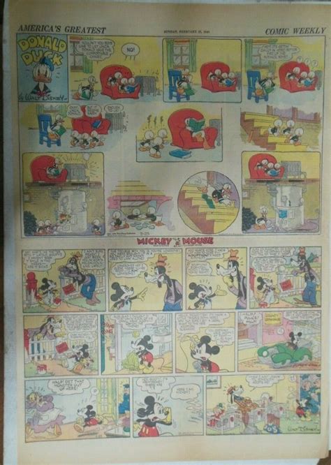 Mickey Mouse And Donald Duck Sunday Page By Walt Disney 2251940 Full