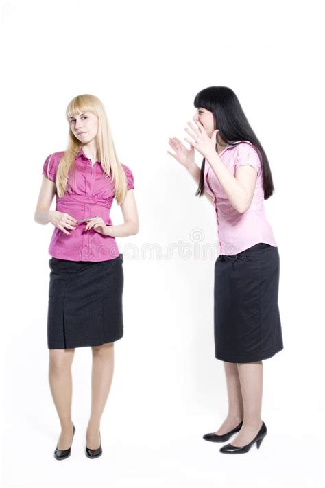 Blond And Brunette Stock Image Image Of Quarrel Career