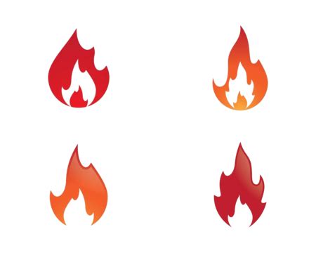 Fire Symbol Vector Icon Illustration Element Swirl Burn Vector Element