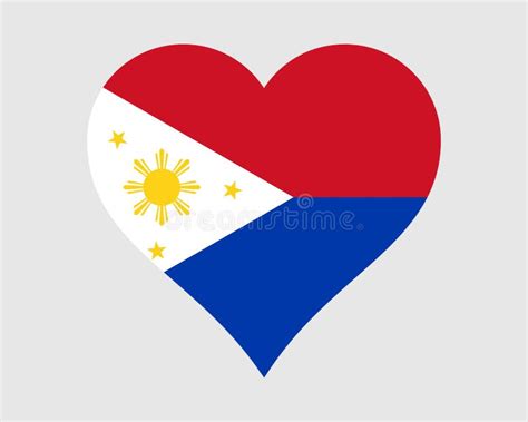 Philippines Heart Flag Filipino Love Shape Country Nation National