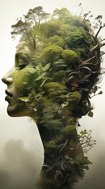 Premium Photo Double Exposure Portrait Photography Harmony Of Nature