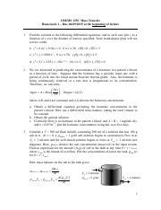 Cbems C Hw Cbems C Mass Transfer Homework Due At