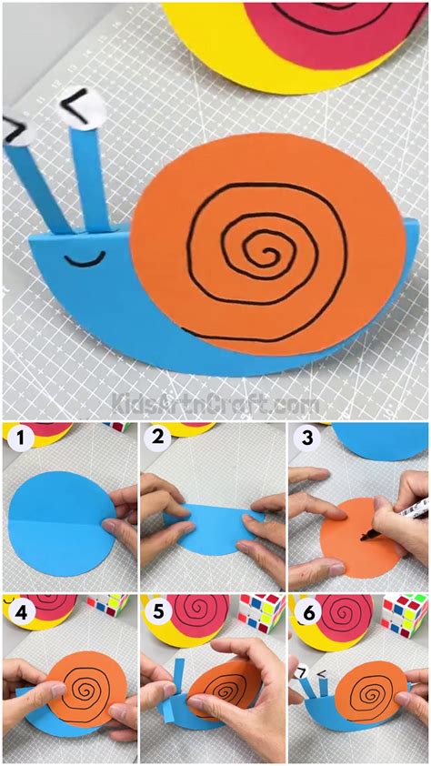 Easy Paper Snail Craft Tutorial For Kids Kids Art And Craft