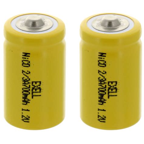 X Exell A Size V Mah Nicd Button Top Rechargeable Batteries