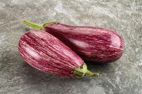 Premium Photo Ripe Purple Graffiti Eggplant For Cooking