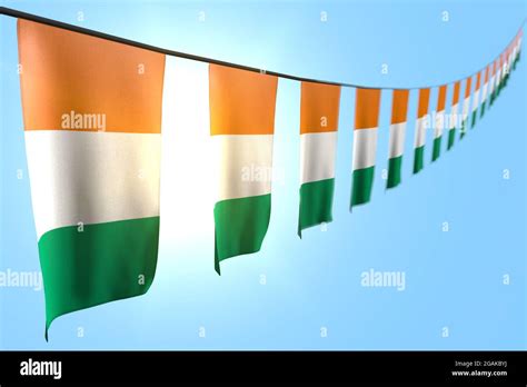 Wonderful Feast Flag D Illustration Many Cote D Ivoire Flags Or