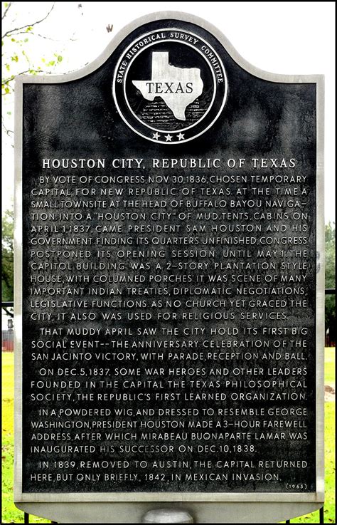 Republic Of Texas Historical Marker Clio