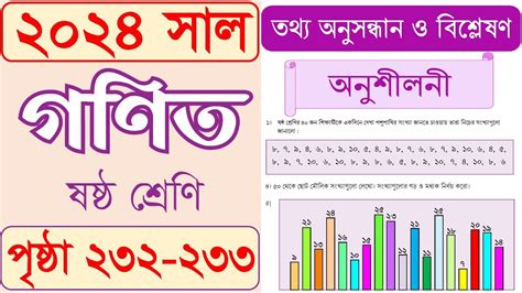 Class 6 Math 2024 Chapter 11 ষষ্ঠ গণিত ২০২৪ অধ্যায় ১১ অনুশীলনী Youtube