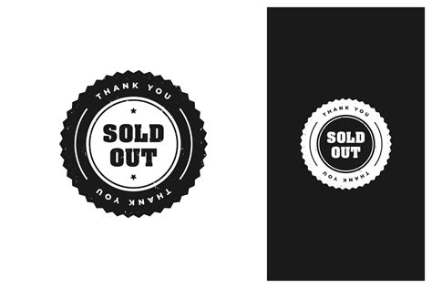 vintage grunge Sold out logo badge design vector 8947480 Vector Art at ...