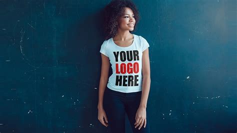 African American Model Mockup Dark Skin Girl Tshirt Mockup African