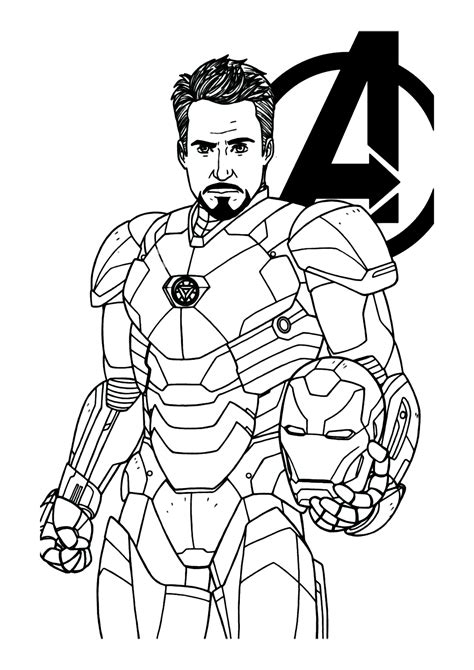 homem de ferro revelado  colorir imprimir desenhos
