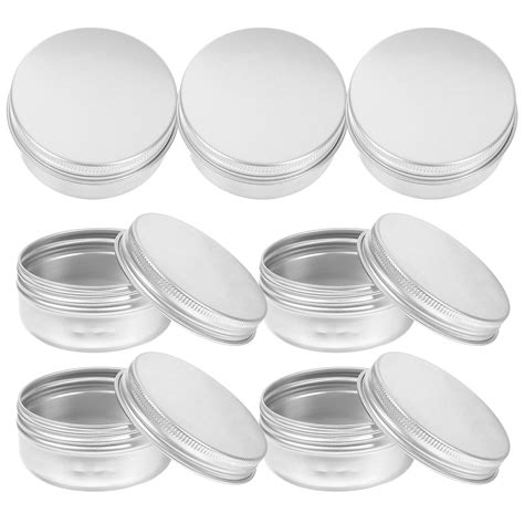 Candy Storage Aluminum Tins Metal Cans With Lids Round Container Lotion