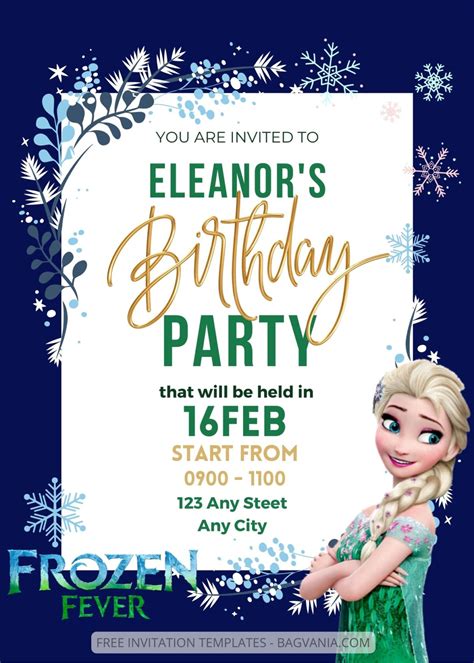 8 Adventure With Frozen Canva Birthday Invitation Templates