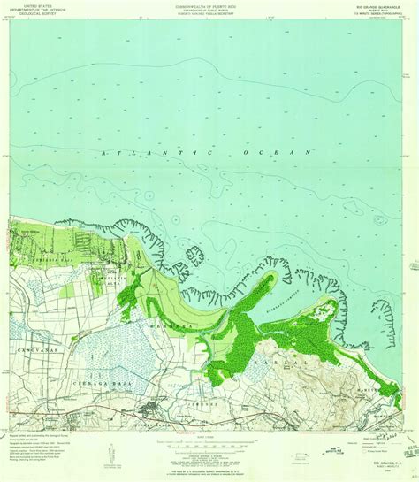 Classic USGS Rio Grande Puerto Rico 7.5'x7.5' Topo Map – MyTopo Map Store