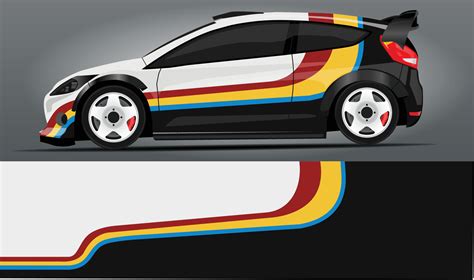 Car decal wrap design vector. abstract stripe racing for livery ...