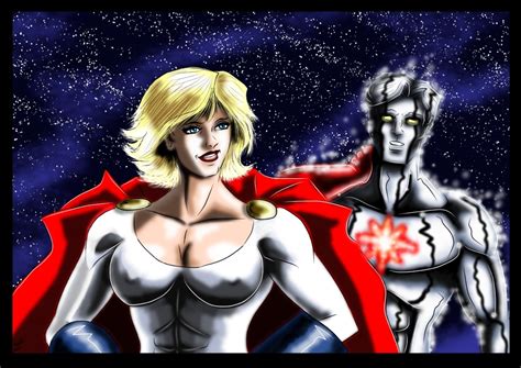 Powergirl Captain Atom By Adamantis On Deviantart