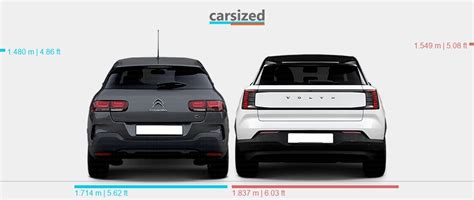 Dimensions Citroën C4 Cactus 2018 2020 Vs Volvo Ex30 2023 Present