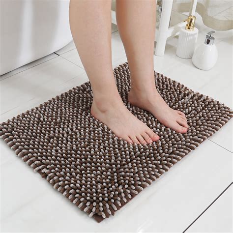 Cosy Homeer Chenille Bathroom Rug 17x24 Soft Absorbent Bath Mat Non