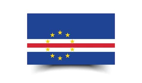 Bandeira De Cabo Verde Vetor Premium