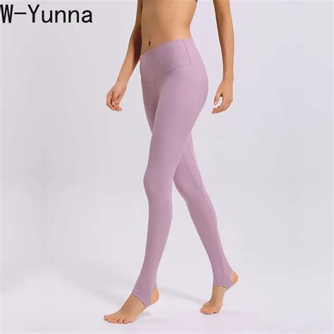 W Yunna High Waist Foot Step Activewear Dance Fitness Legging Women Skinny Bodybuilding