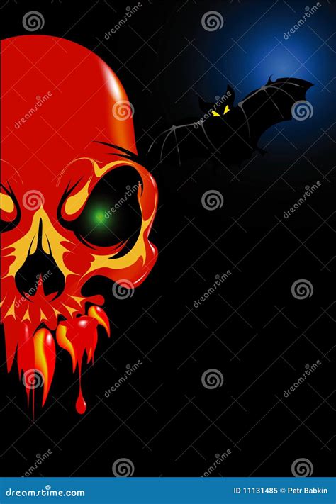 Halloween skull red stock illustration. Illustration of blood - 11131485