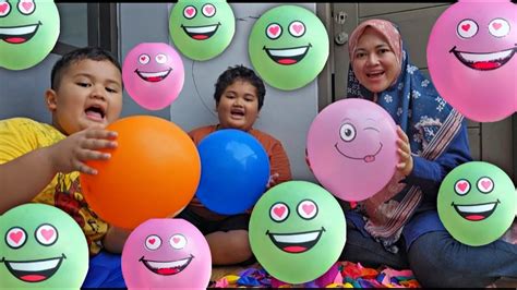 BERMAIN MENIUP BALON WARNA SAMPAI BESAR BELAJAR WARNA RAFFA RAYEN