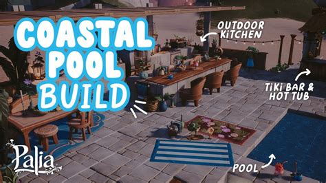 Coastal POOL DECK OUTDOOR KITCHEN Build In Palia Palia Build