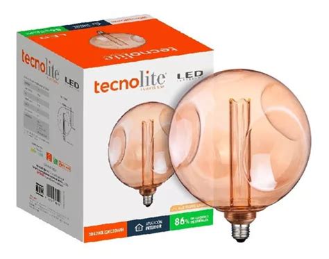 Refletor Led Tecnolite Vintage Lunar Crater E Luz Quente