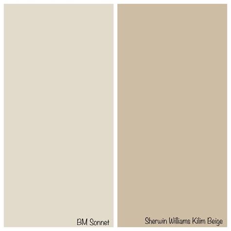 Benjamin Moore Sonnet And Sherwin Williams Kilim Beige Kilim Beige