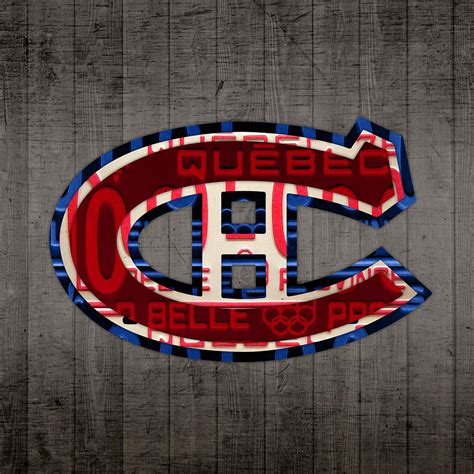 Montreal Canadiens Hockey Team Retro Logo Vintage Recycled Quebec ...