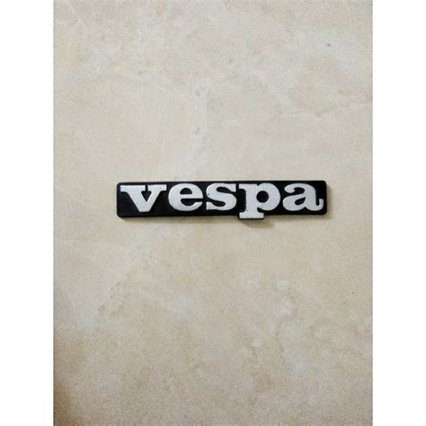 Jual Emblem Tulisan Vespa Untuk Dada Layar Body Vespa Px Ps Pxe Excel