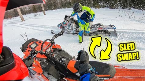 2016 Polaris Rmk 800sks 800 Sled Swap Youtube