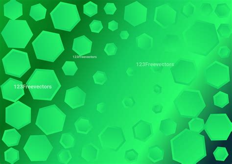 Abstract Green Gradient Hexagon Background Design