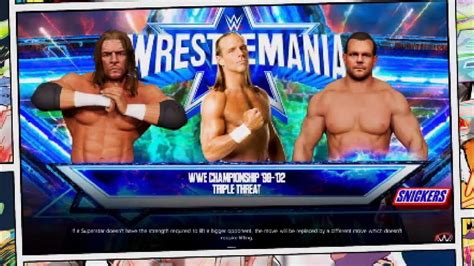 WWE 2K23 Gameplay PS5 Triple H Vs Shawn Michaels Vs Chris Benoit