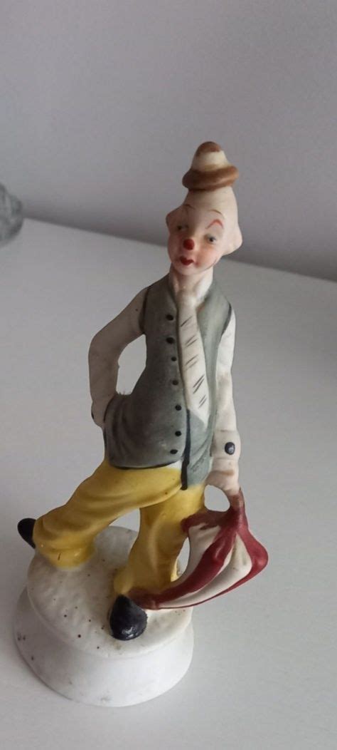 Pi Kna Figurka Kolekcjonerska Porcelanowa Klaun Z Parasolk Pierrot