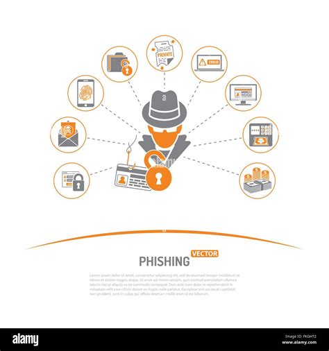 Cyber Crime Concept Phishing Stock Vector Image Art Alamy