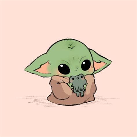 Baby Yoda Chibi Fan Art Yoda Drawing Cute Disney Wallpaper Yoda